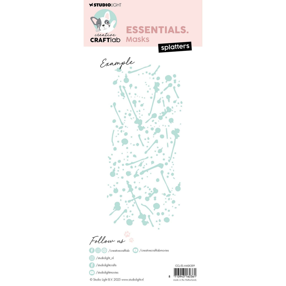 Creative craftlab • éclaboussures de pochoirs pour masque essentiels