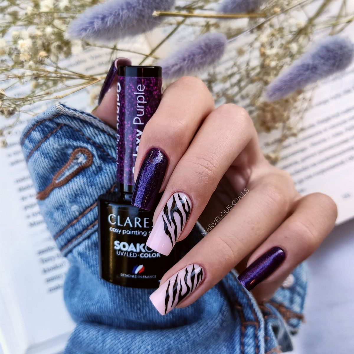 Claresa Claresa UV a conduit Gellak 5ml Galaxy Purple