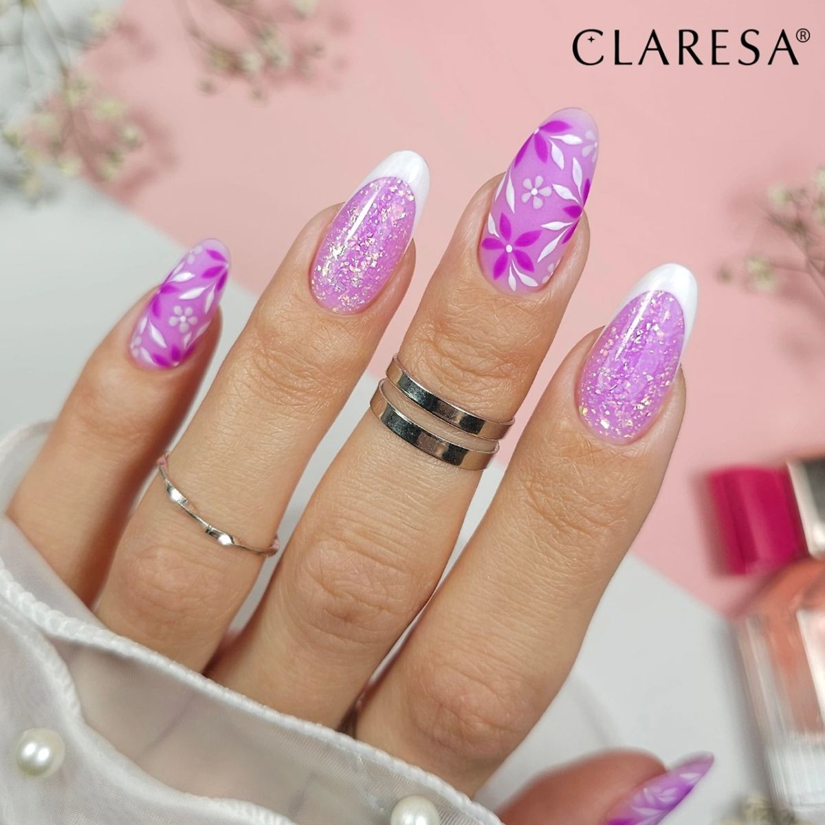 Claresa Brush Easy gel paillette violet 5ml