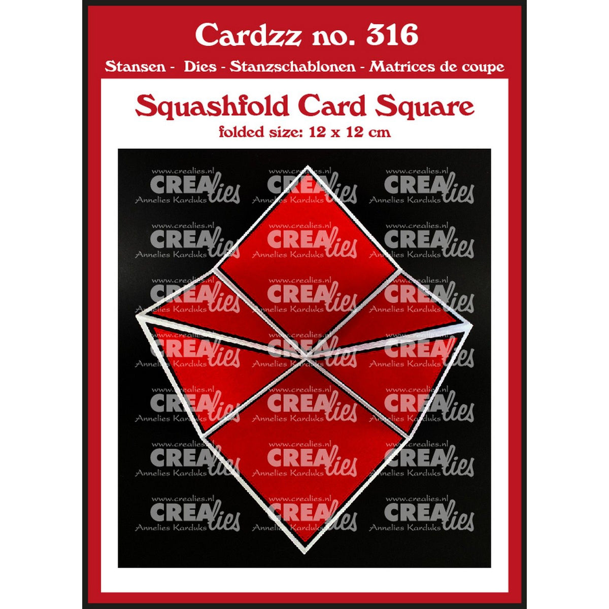 Crealies • cardzz carte pliée courge carrée 12 cm