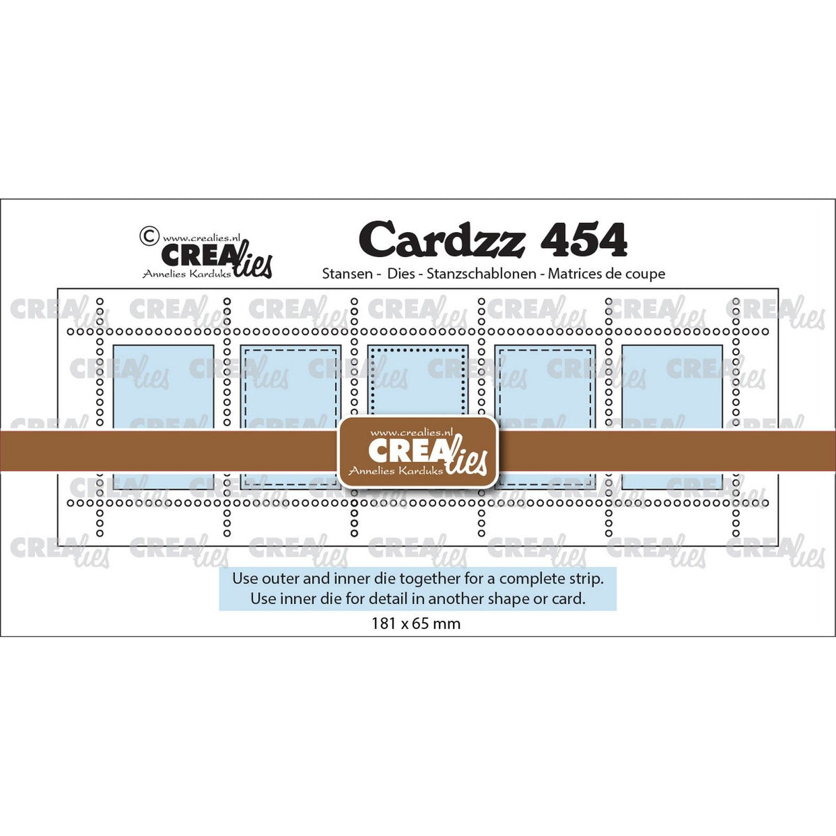 Crealies • bande de tampon cardzz xl 5x rectangles verticaux