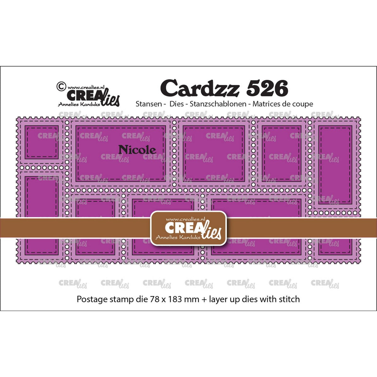 Crealies • cardzz matrices de découpe cadre de timbre slimline nicole