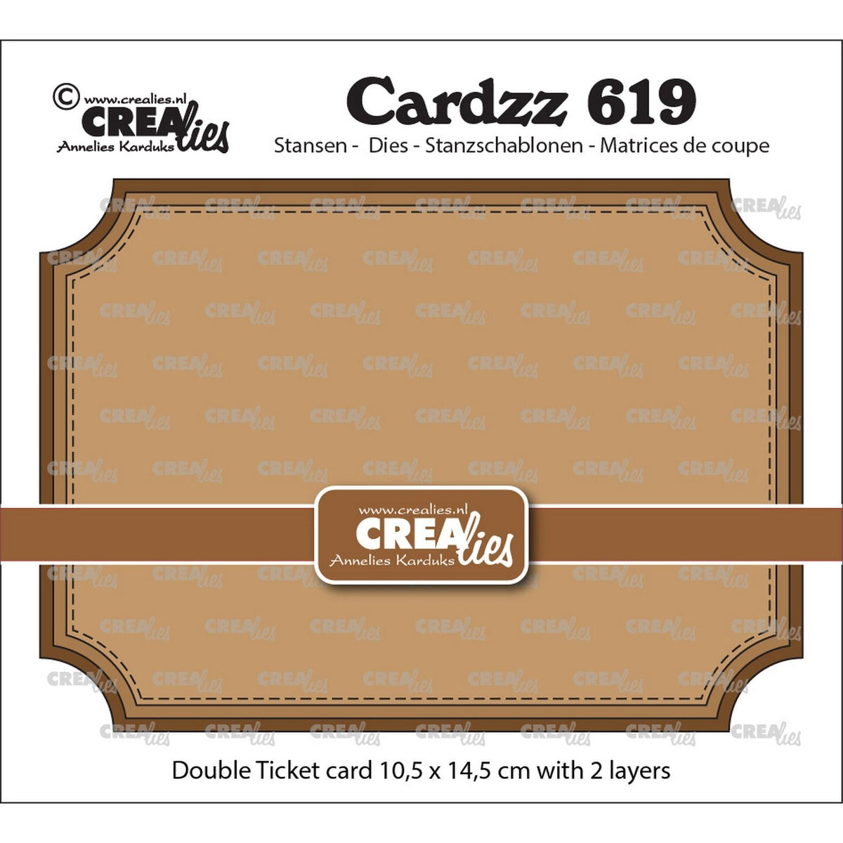 Crealies • billet double carte cardzz
