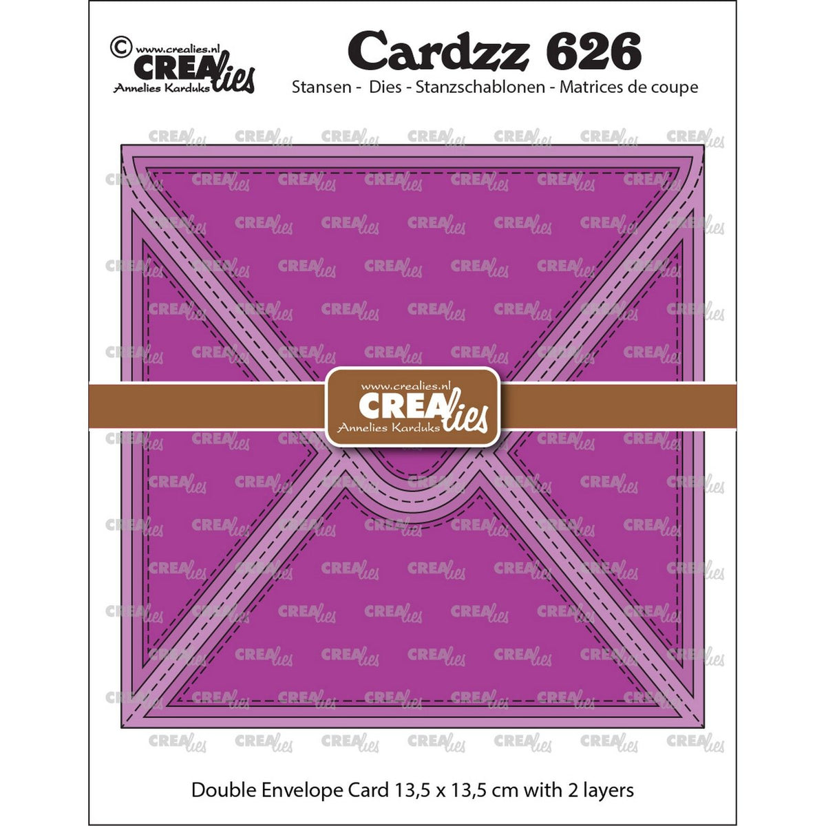 Crealies • cardzz double enveloppe carte carrée