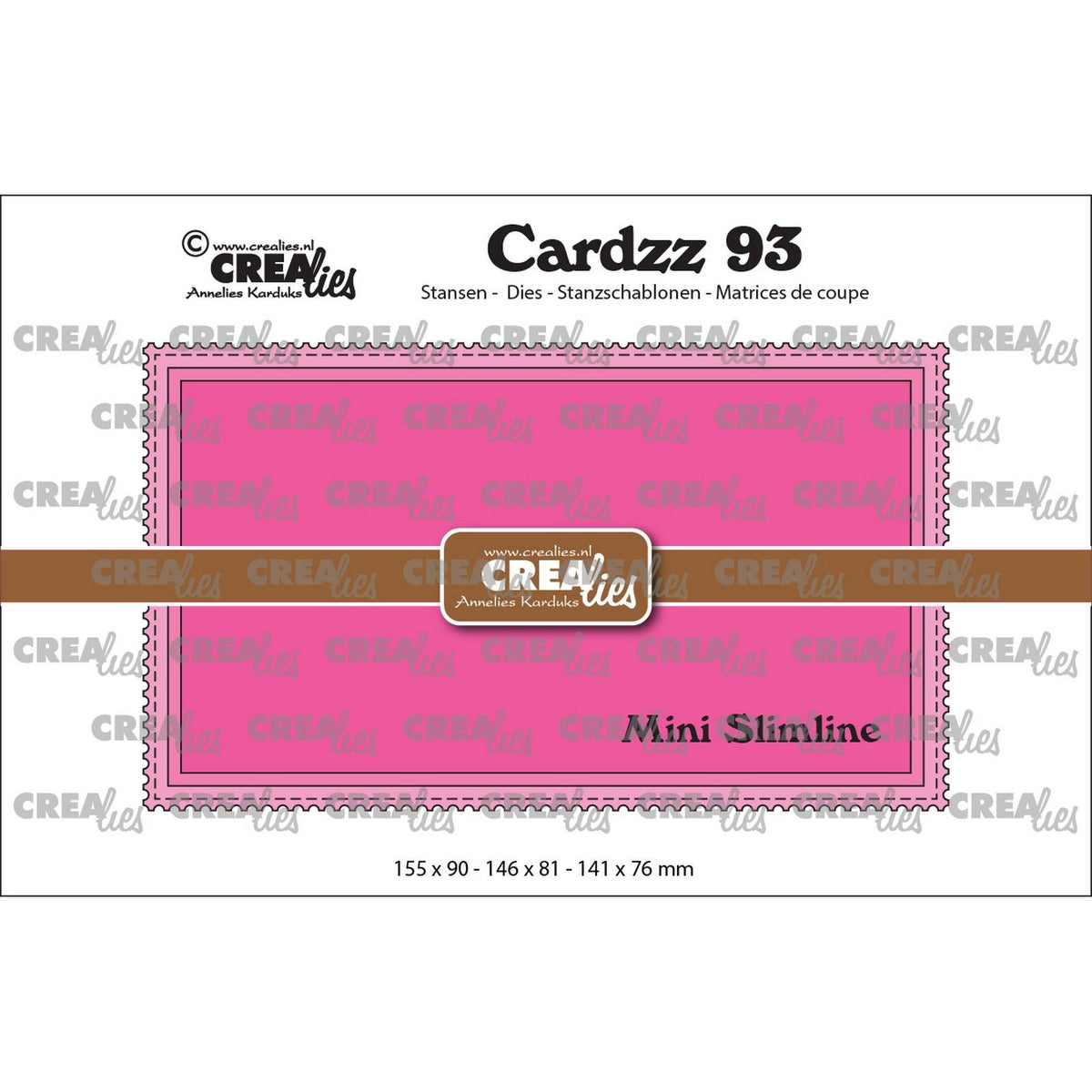 Crealies • matrices de découpe cardzz mini slimline m avec bord tampon