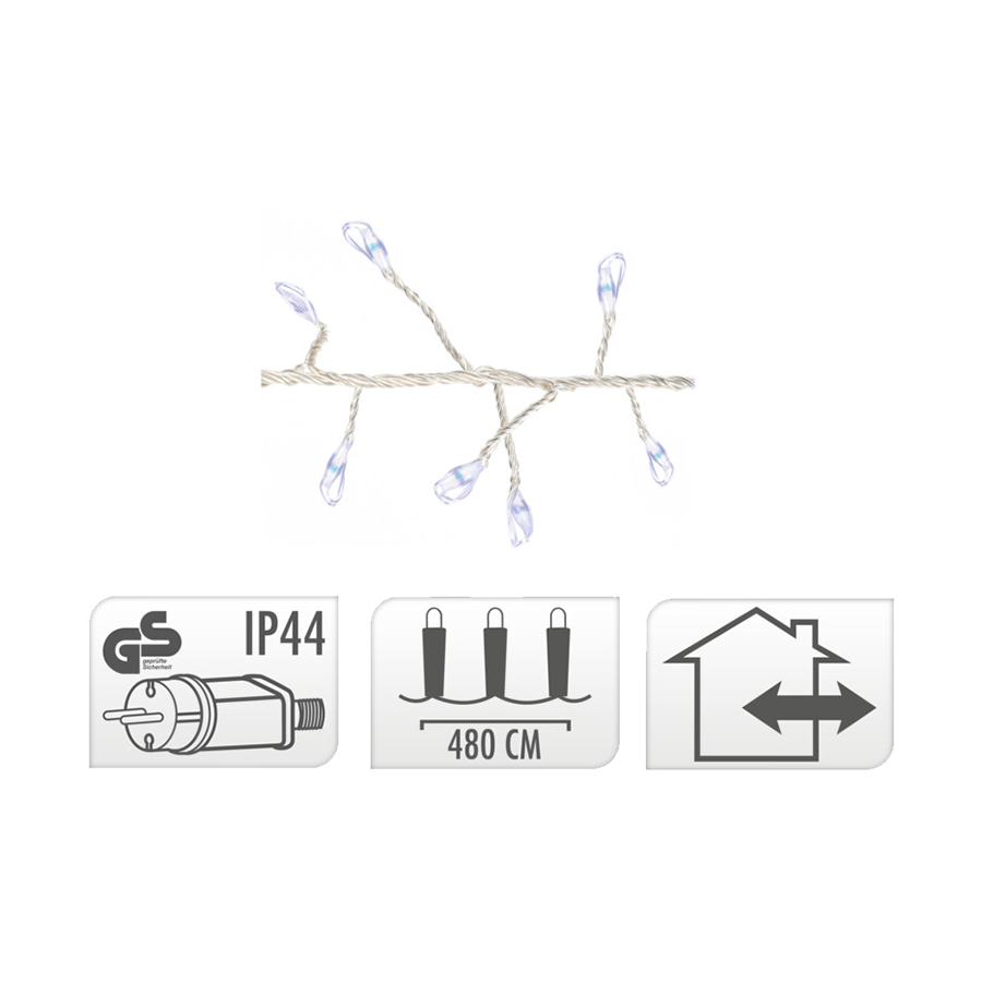 Fil de cluster blanc 480 LED 480cm