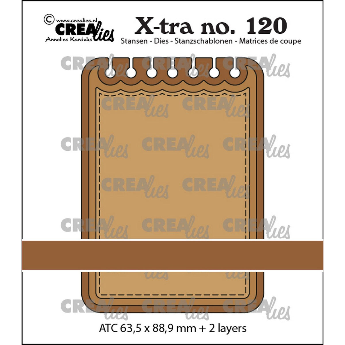Crealies • Carnet atc découpé xtra horizontal