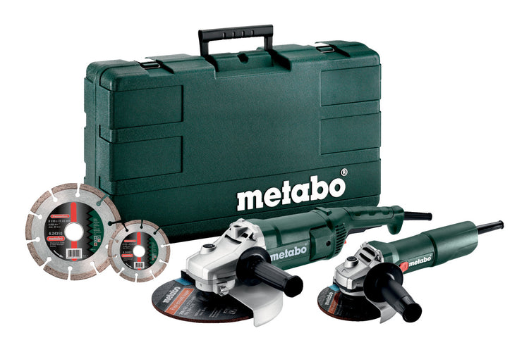 Metabo combo set we 2200-230 + w 750-125 (685172510) avec coffret et 2 disques abrasifs - 685172510