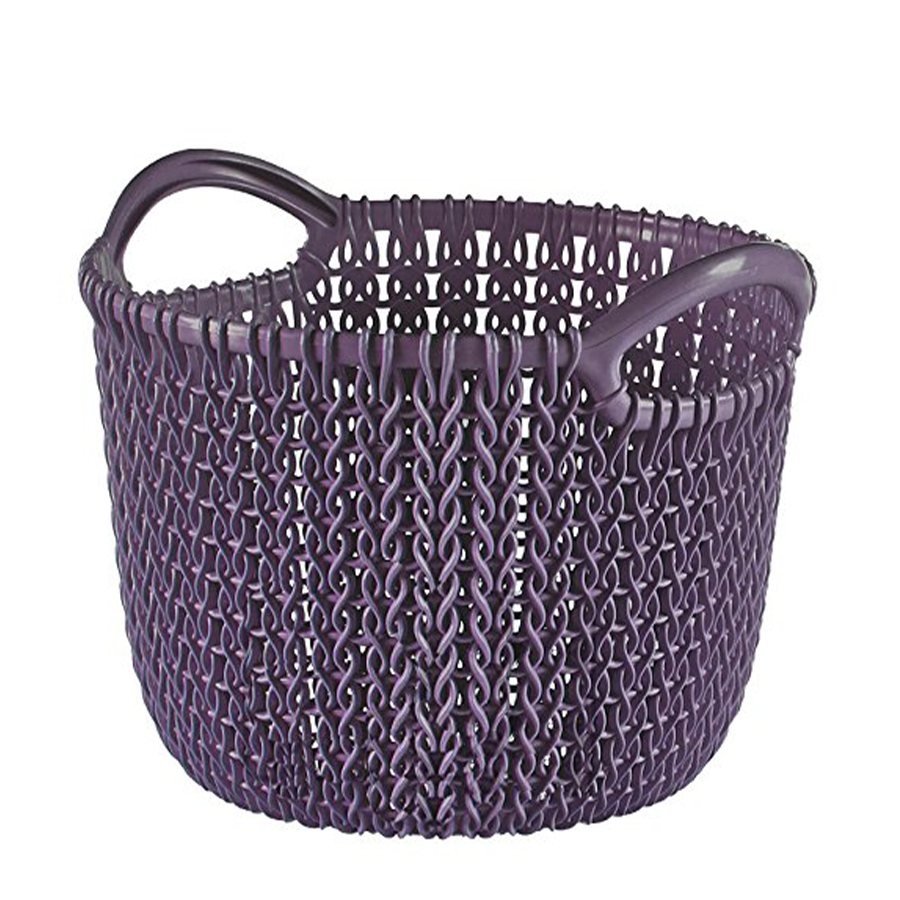 Curver panier de rangement tricot xs rond violet crépuscule