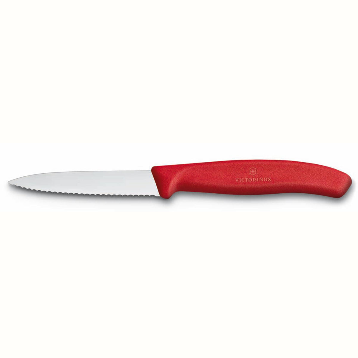 Couteau d'office Victorinox dentelé rouge