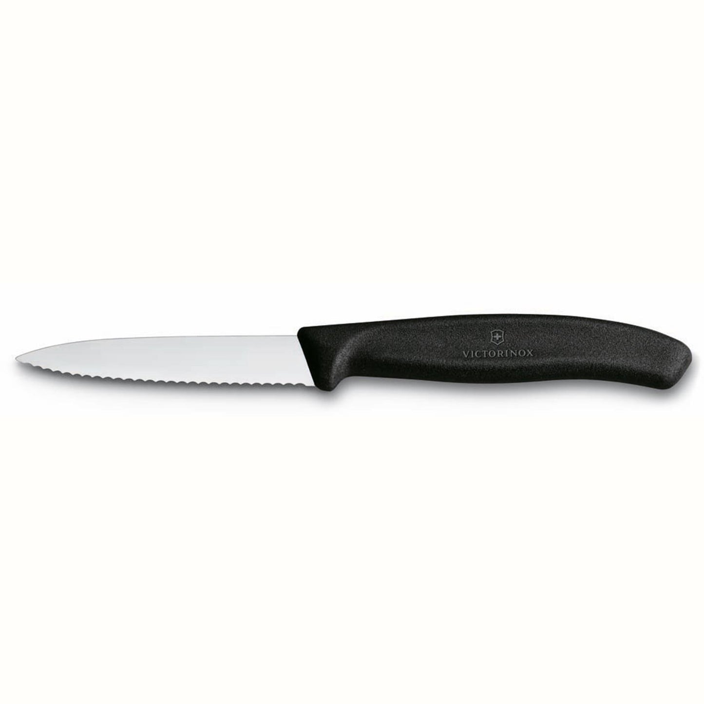 Couteau d'office Victorinox dentelé noir