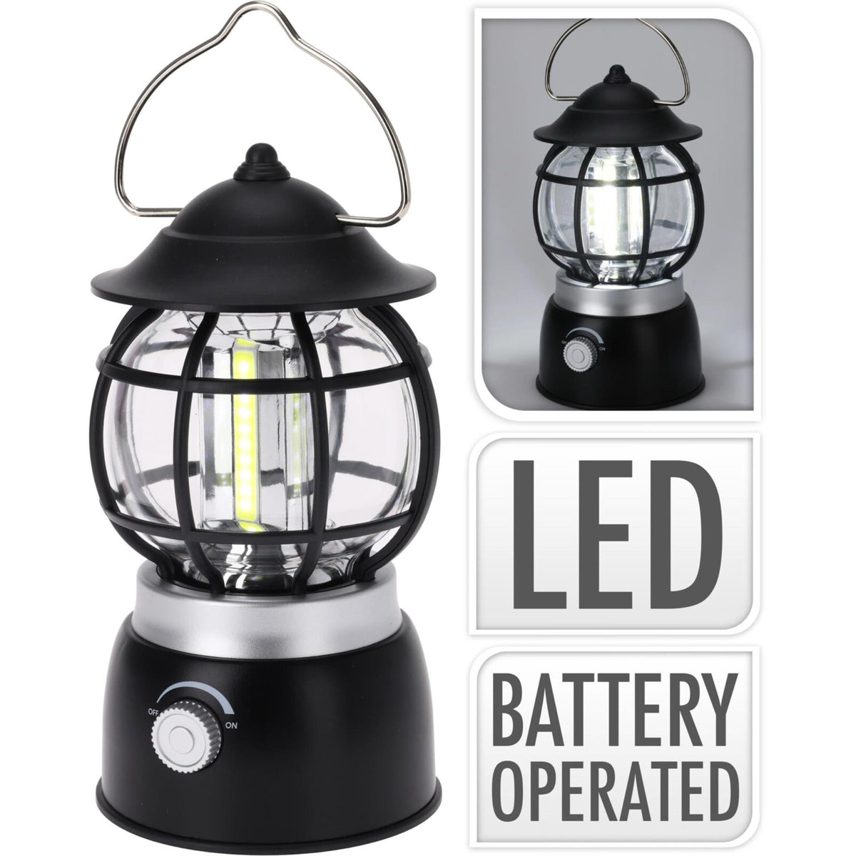 Redcliffs lampe de camping cob 10x19cm noir