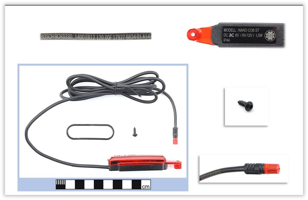 Busch muller feu arrière nano cob avec frein 1400mm (72882636)