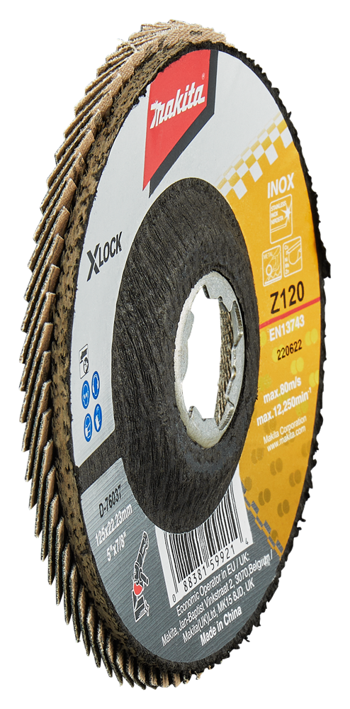 Accessoires Makita disque de ponçage à lamelles x-lock 125mm z120 - d-76037 - d-76037