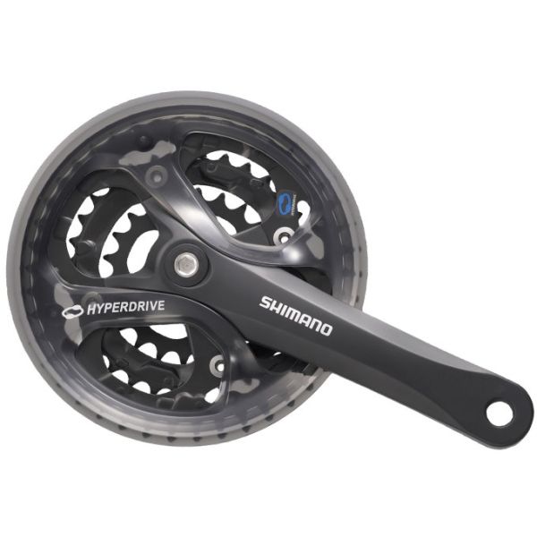 Shimano Crankset 7 8 Speed Acera FC-M361 175 48 x 38 x 28t avec écran de chaîne noir