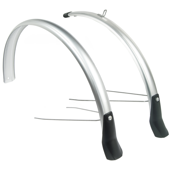 Jeu de garde-boue Eurofender Elegance 28 x 46 mm - titane fumé