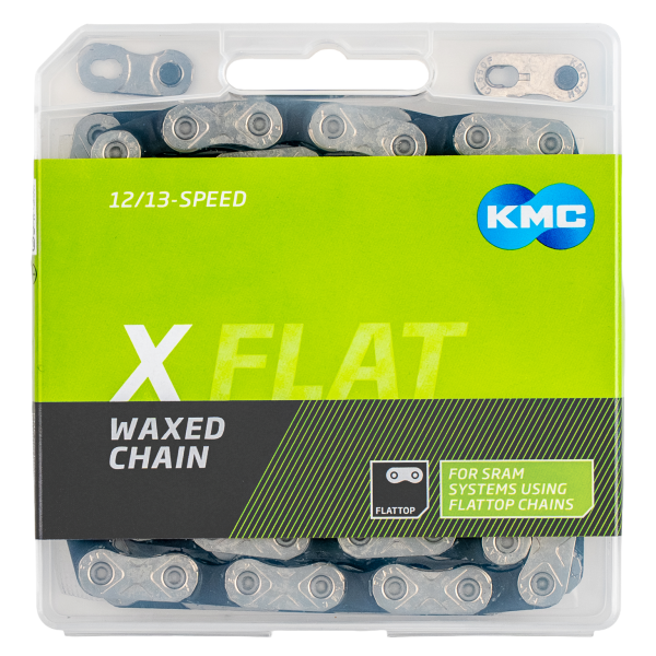 Chaîne Kmc x-flat 12 13v 126l sram ciré argent noir