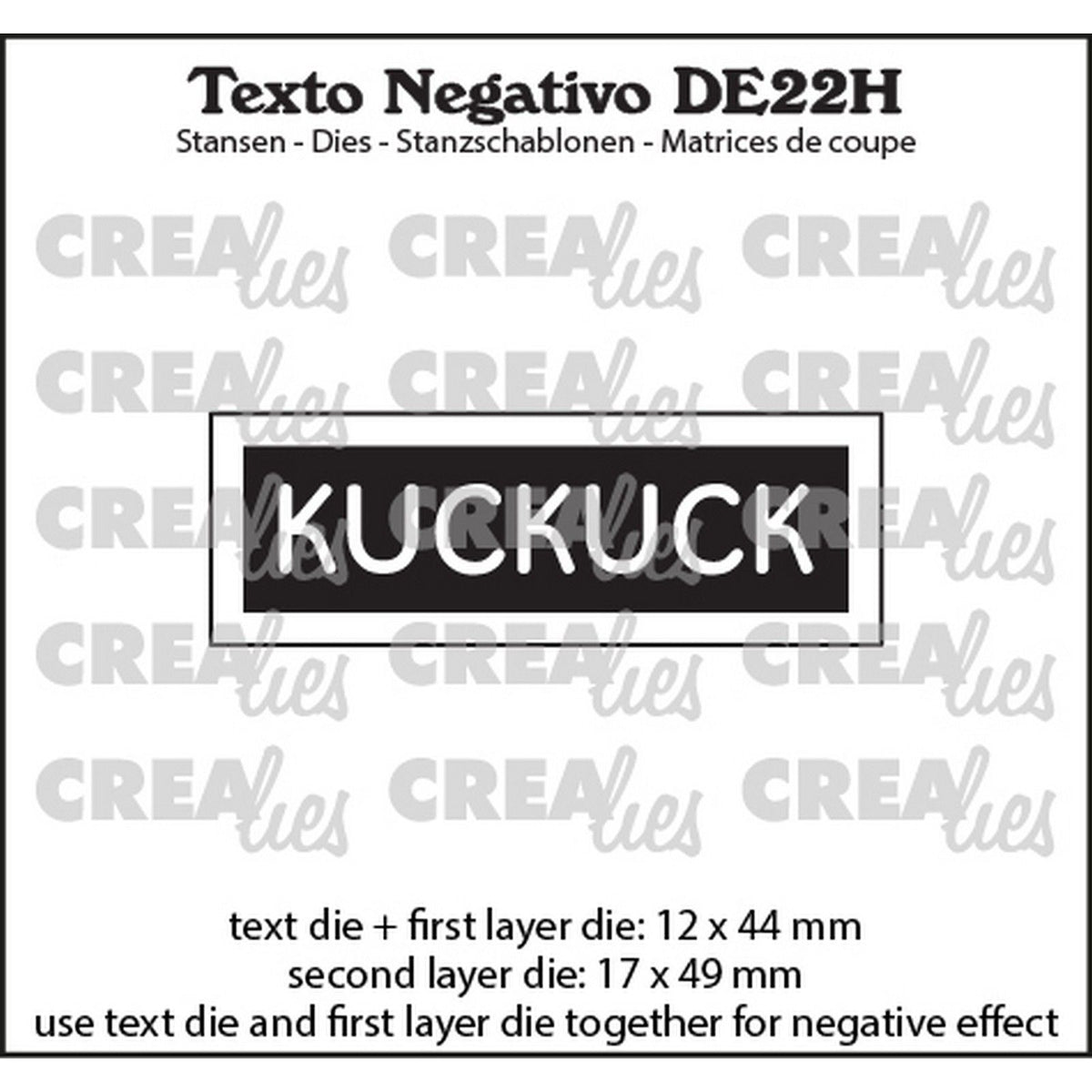 Crealies • texte négatif kuckuck (horizontal)