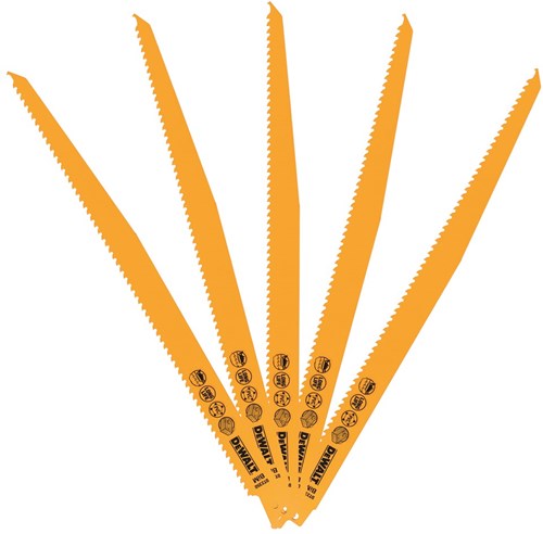 Accessoires Dewalt lame de scie alternative bim 305x3,6-5,1mm bois avec clous, rapide - dt2350-qz