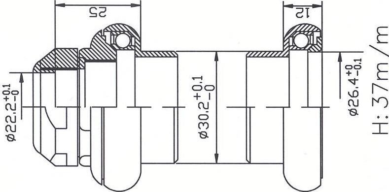 Tecora e headset1 inch thread cartr alu 26.4 taper silver