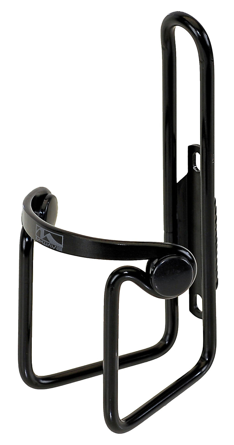 Porte-bidon Brass Schlager m-Wave aluminium noir avec capuchons de protection