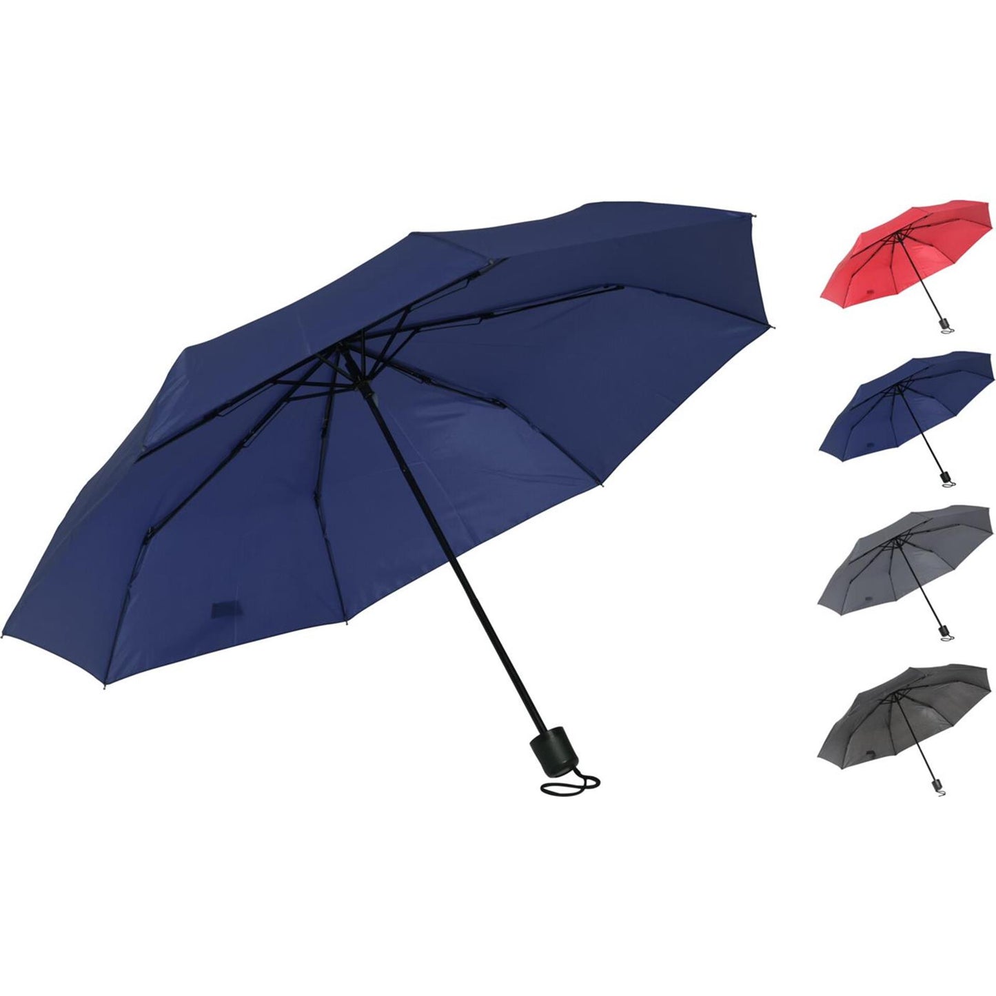 Excellent parapluie ménager pliant 4 cul. couleur 94cm