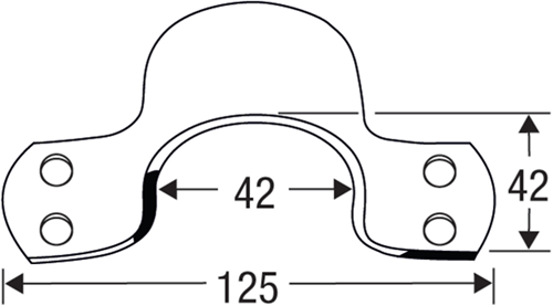Support de fermeture Connex rond 42mm bvz - dyb2901311