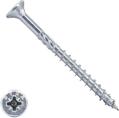 Dynaplus vis uni vis pour panneaux d'aggloméré vz (zinguée) pk (tête plate) pz2 4,5x70 42 | 200 pièces - 0280.01.34201
