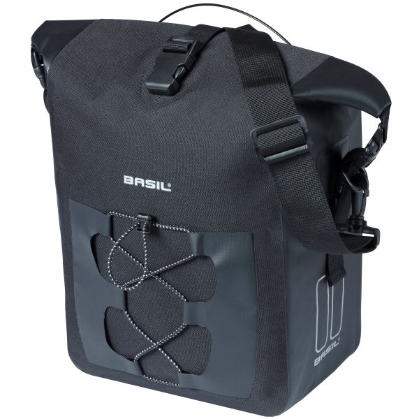 Basil Single Bicycle Bag Navigator étanche M Mik 14 litres 14 x 24 x 34 cm noir