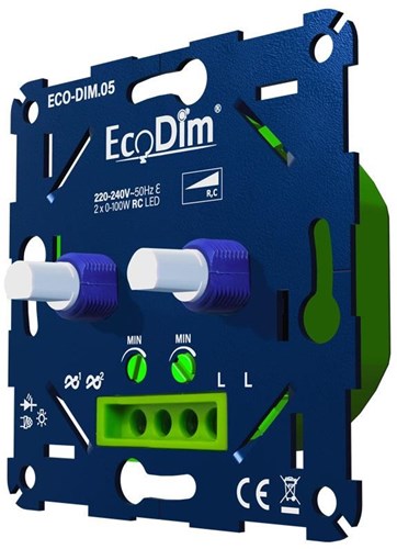 Variateur Eco LED duo 2-100w coupe phase ecodim - 4355420