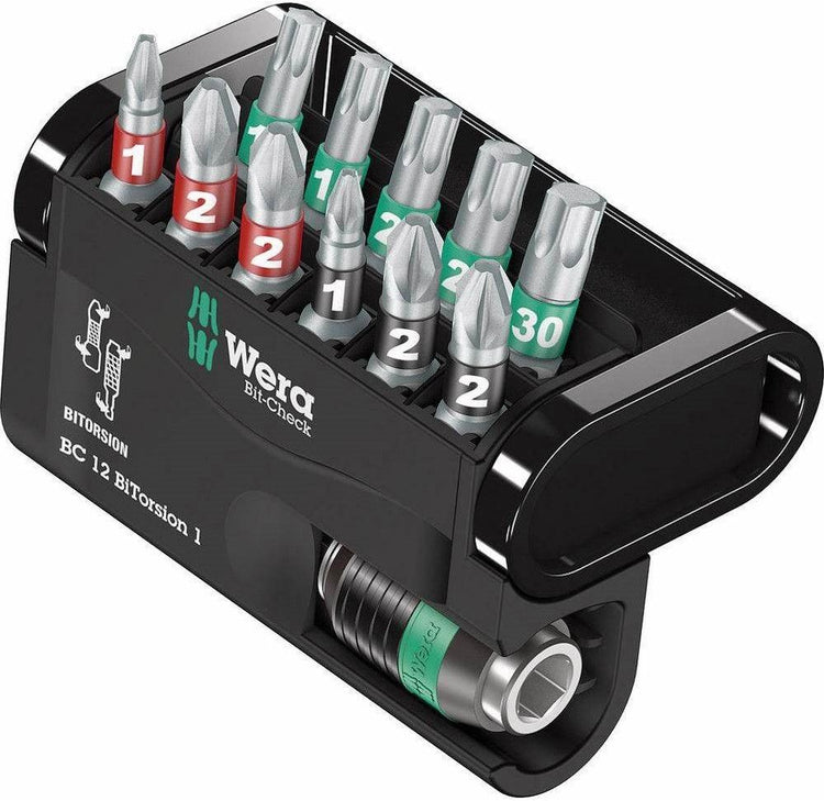 Wera 05136385001 Bit-check bitorsion 12 pièces, jeu d'embouts 1 dans une cassette - 05136385001