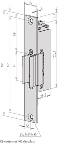 Effeff 914ukl Ouvre-porte électrique encastrable en verre type 914u | verrouillé sans tension | avec diode | corriger |12 ou 24v=~ | 100% éd | vacarme à gauche et vacarme à droite. - 10027399