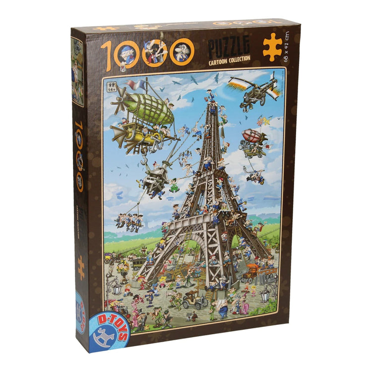 Carton de puzzle D-Toys de la tour Eiffel à Paris 1000 pièces
