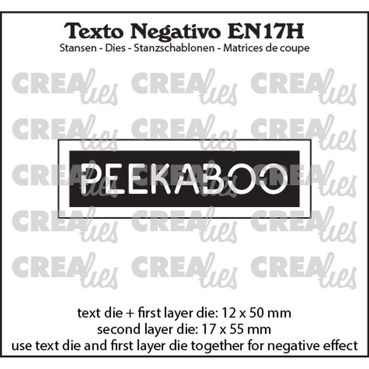 Crealies • texte négatif coucou (horizontal)