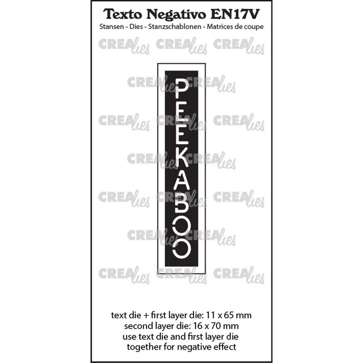 Crealies • texte négatif coucou (vertical)