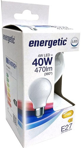 Energetic LED verre e27 4-40w 2700k filament mat - 2720710