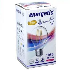 Energetic LED GLS E27 7,8-75W 2700K filament clair dimmable - 2720340