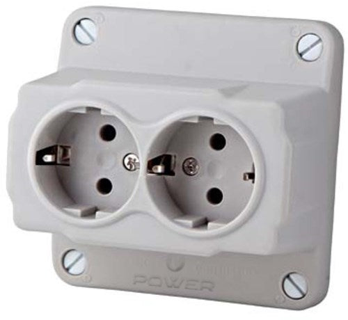 Boîte de jonction pour boîte de câbles, y compris. 2 WC filaires gris