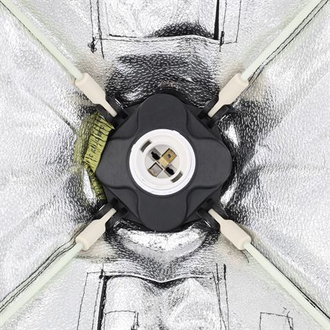 Lampe lumière du jour Falcon Eyes avec softbox pliable LH-ESB5050 50x50 cm
