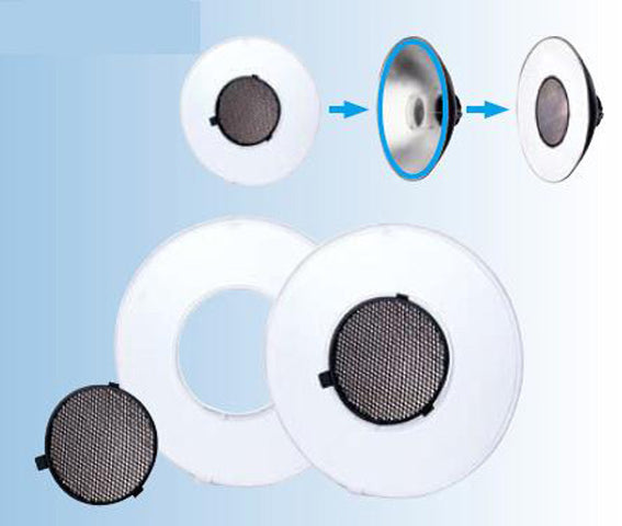 Diffuseur Falcon Eyes + Grille CDH-68-3 pour SR-68T