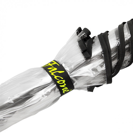 Parapluie de falcone 120 cm polyester noir transparent