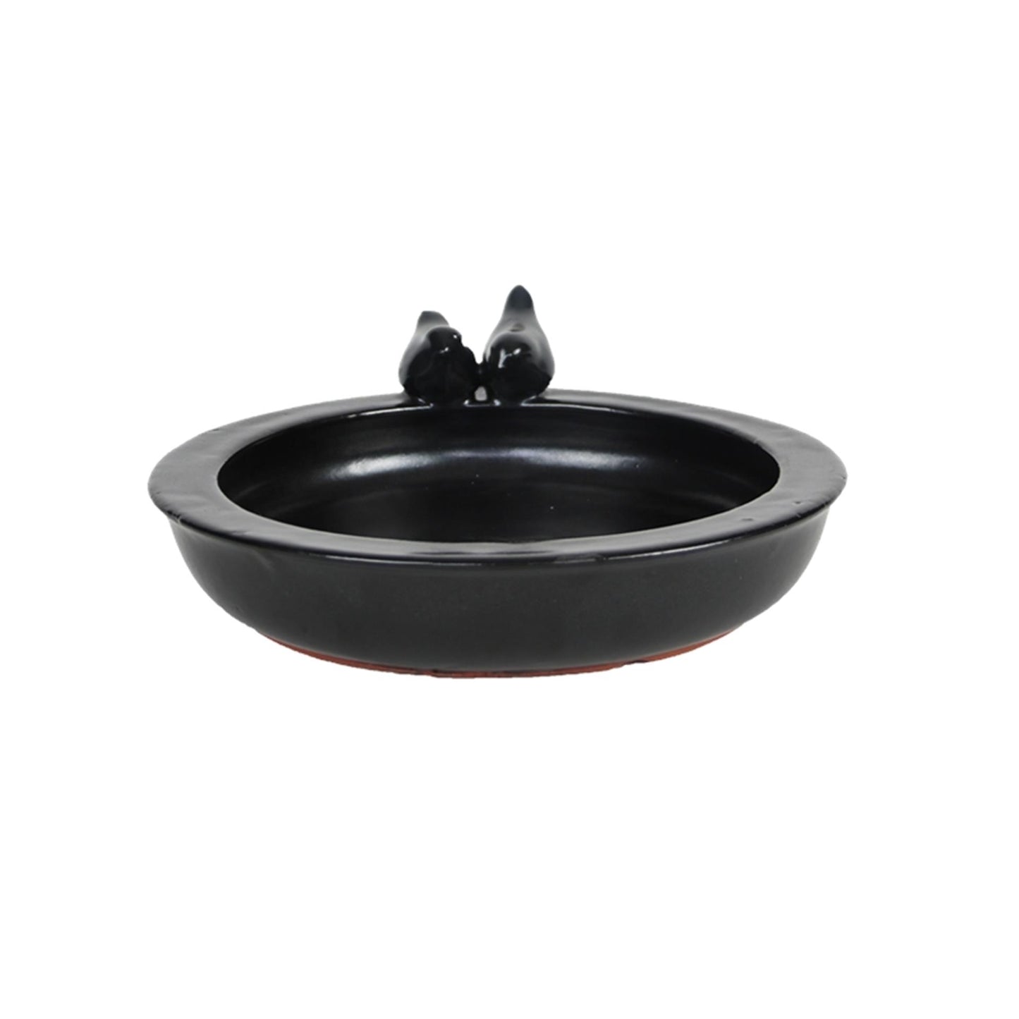 Esschert design bain d'oiseaux en céramique gris