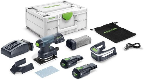 Festool rtsc 400 3.0 i-plus | ponceuse orbitale à batterie 18v dans systainer (2x batterie 3,0ah + chargeur rapide TCL 6) - 578931