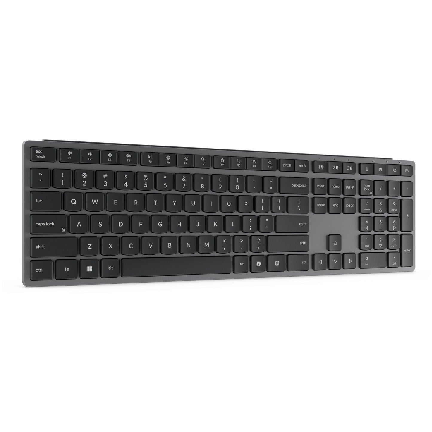 Lenovo 700 clavier sans fil multi-appareils moderne-ensemble de bureau euro103p (gris, 100%, 2.4 GHz, Bluetooth)