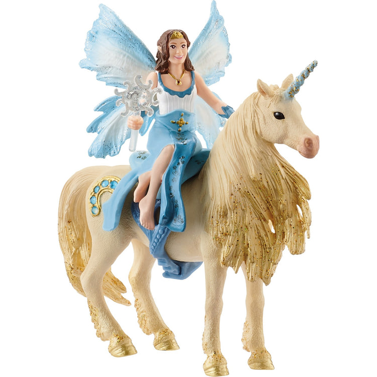 SCHLEICH BAYALA EYELAS EN OUTDOOR RIDE SUR LA LICORNE GOLD