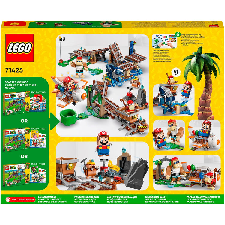 Ensemble d'extension Lego Super Mario : jouet de construction en chariot de mine de Diddy Kong (71425)
