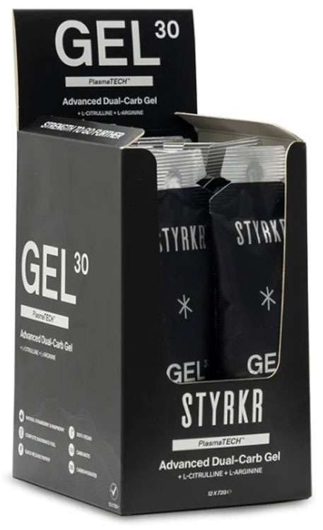 Styrkr gel30 gel énergétique double carburateur, boîte de 12
