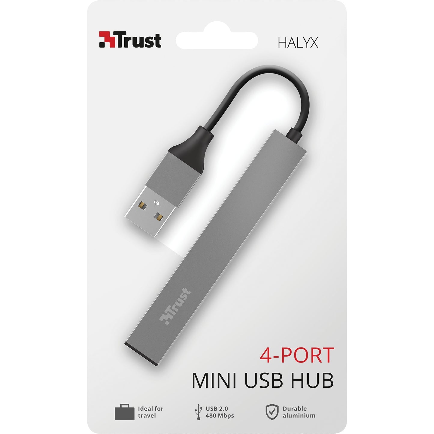 Trust Halyx Aluminium 4-Port Mini USB Hub