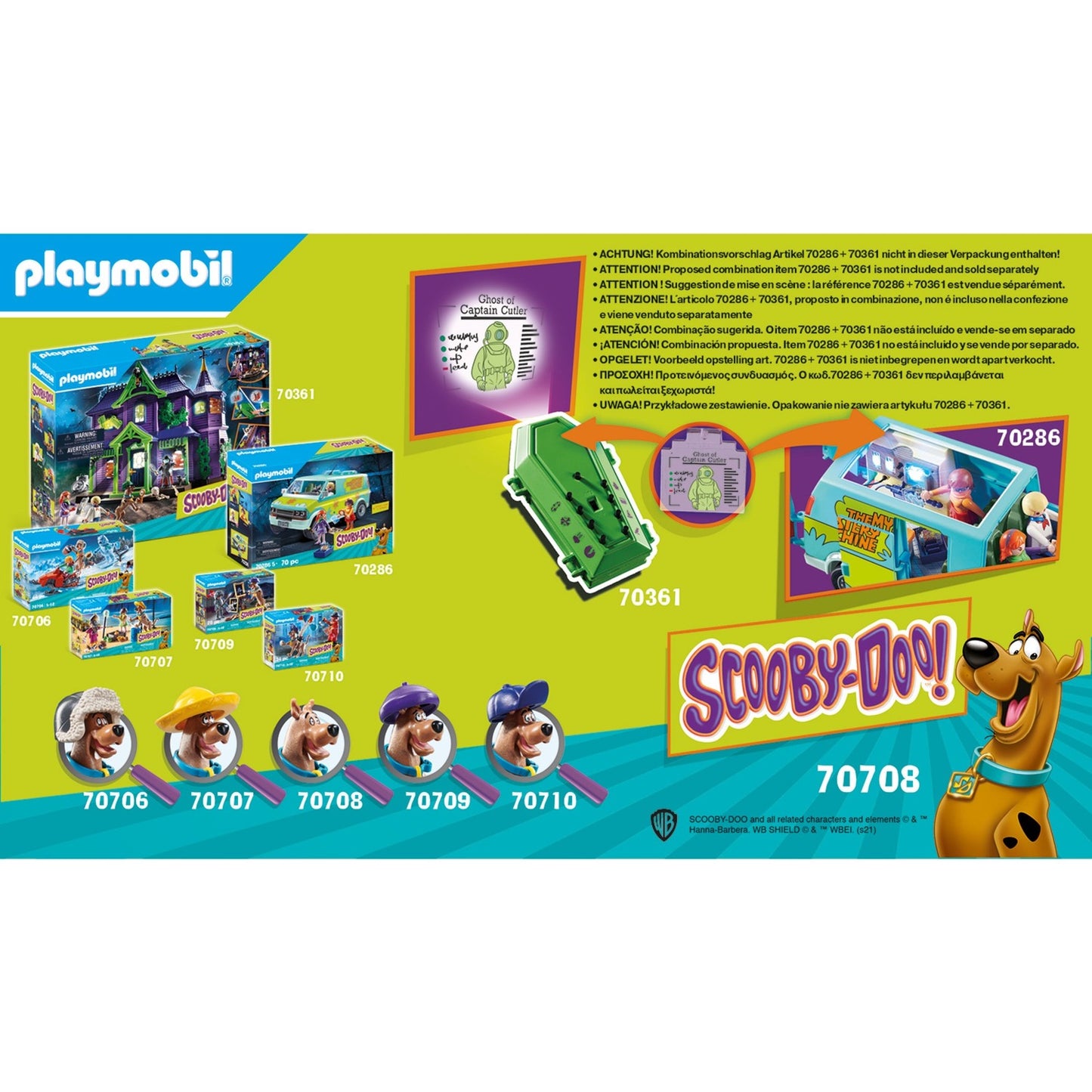 Playmobil Scooby-Doo! Aventure avec fantôme ou capitaine Cutler