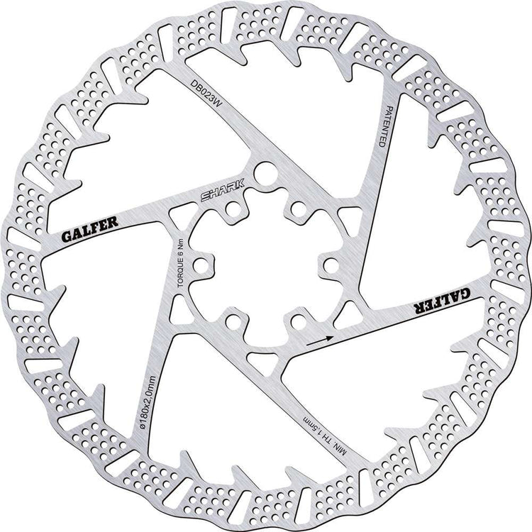 Galfer bike shark® disque de frein vtt 6 boulons